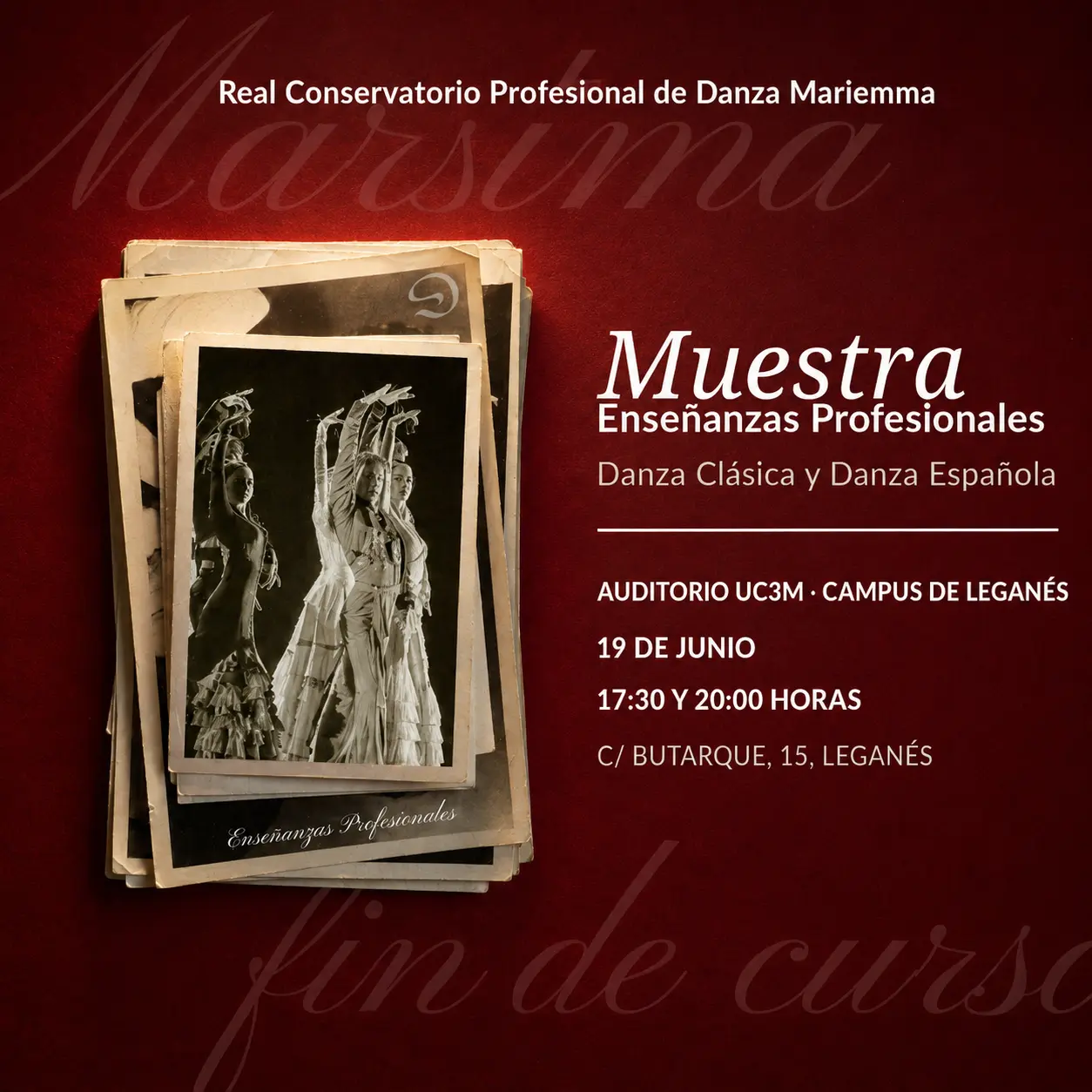 Muestra Fin de Curso Real Conservatorio Profesional de Danza Mariemma - 19 de Junio